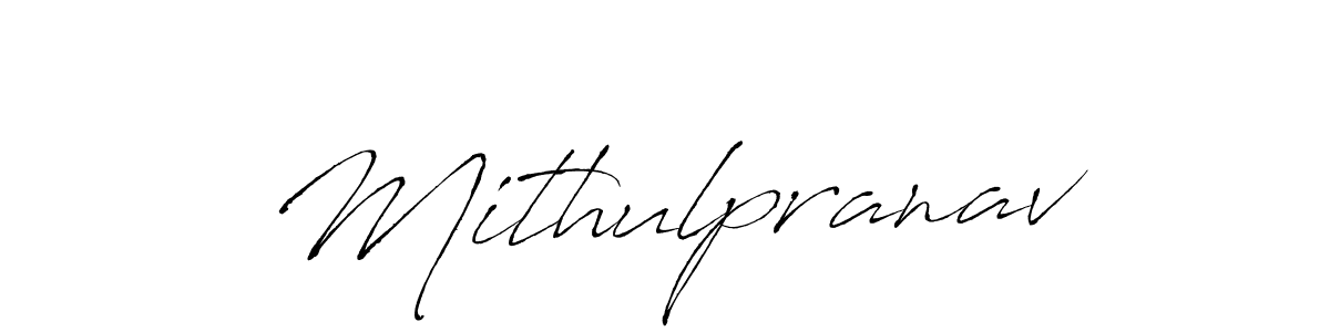 Create a beautiful signature design for name Mithulpranav. With this signature (Antro_Vectra) fonts, you can make a handwritten signature for free. Mithulpranav signature style 6 images and pictures png