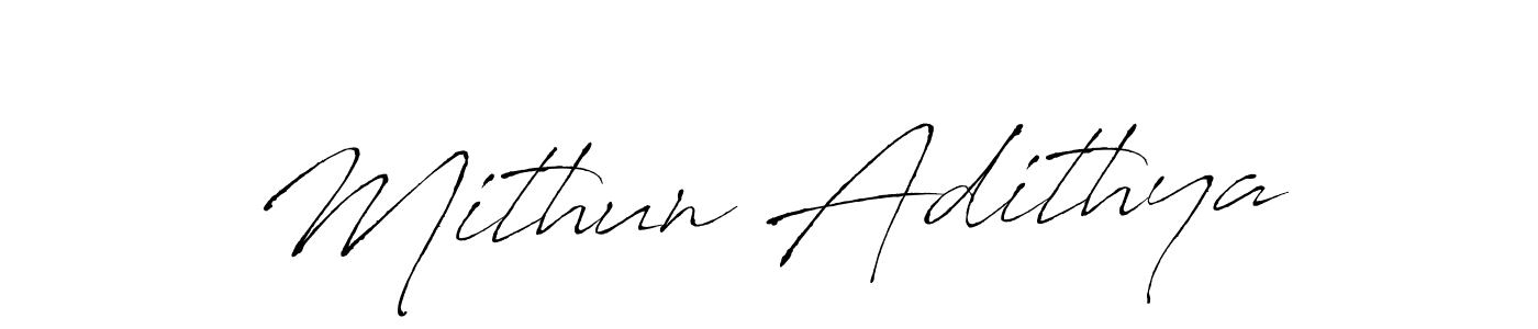 Design your own signature with our free online signature maker. With this signature software, you can create a handwritten (Antro_Vectra) signature for name Mithun Adithya. Mithun Adithya signature style 6 images and pictures png