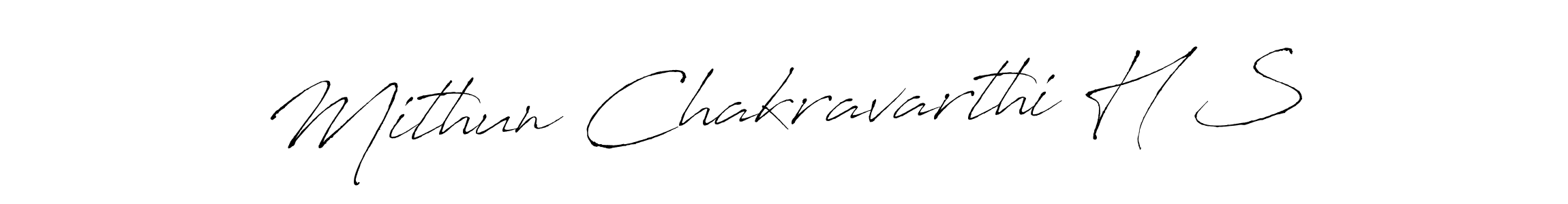 Antro_Vectra is a professional signature style that is perfect for those who want to add a touch of class to their signature. It is also a great choice for those who want to make their signature more unique. Get Mithun Chakravarthi H S name to fancy signature for free. Mithun Chakravarthi H S signature style 6 images and pictures png