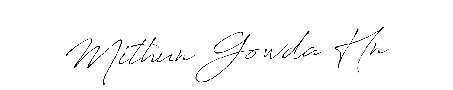 Also we have Mithun Gowda Hn name is the best signature style. Create professional handwritten signature collection using Antro_Vectra autograph style. Mithun Gowda Hn signature style 6 images and pictures png