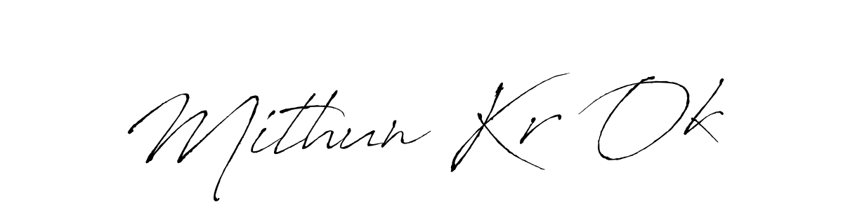 Make a beautiful signature design for name Mithun Kr Ok. With this signature (Antro_Vectra) style, you can create a handwritten signature for free. Mithun Kr Ok signature style 6 images and pictures png