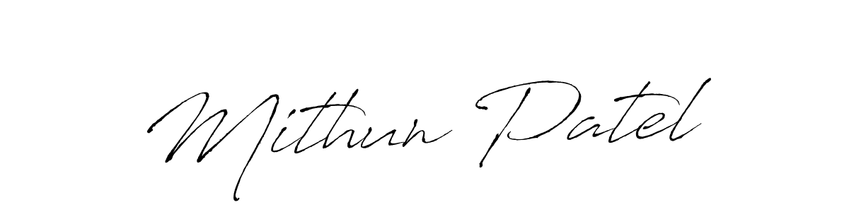 Make a beautiful signature design for name Mithun Patel. With this signature (Antro_Vectra) style, you can create a handwritten signature for free. Mithun Patel signature style 6 images and pictures png