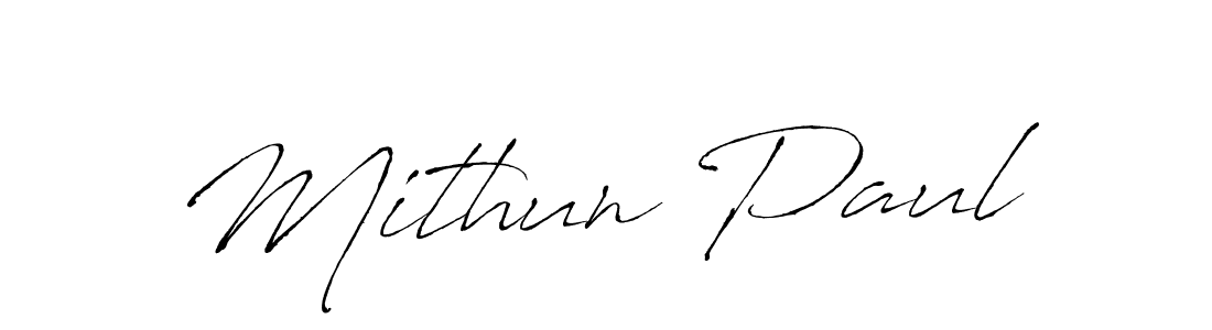 Design your own signature with our free online signature maker. With this signature software, you can create a handwritten (Antro_Vectra) signature for name Mithun Paul. Mithun Paul signature style 6 images and pictures png