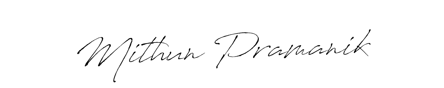 Use a signature maker to create a handwritten signature online. With this signature software, you can design (Antro_Vectra) your own signature for name Mithun Pramanik. Mithun Pramanik signature style 6 images and pictures png