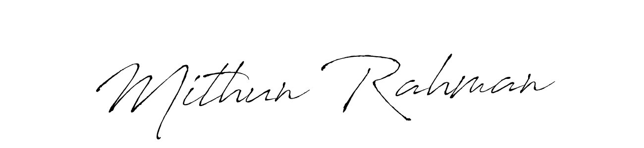 Use a signature maker to create a handwritten signature online. With this signature software, you can design (Antro_Vectra) your own signature for name Mithun Rahman. Mithun Rahman signature style 6 images and pictures png