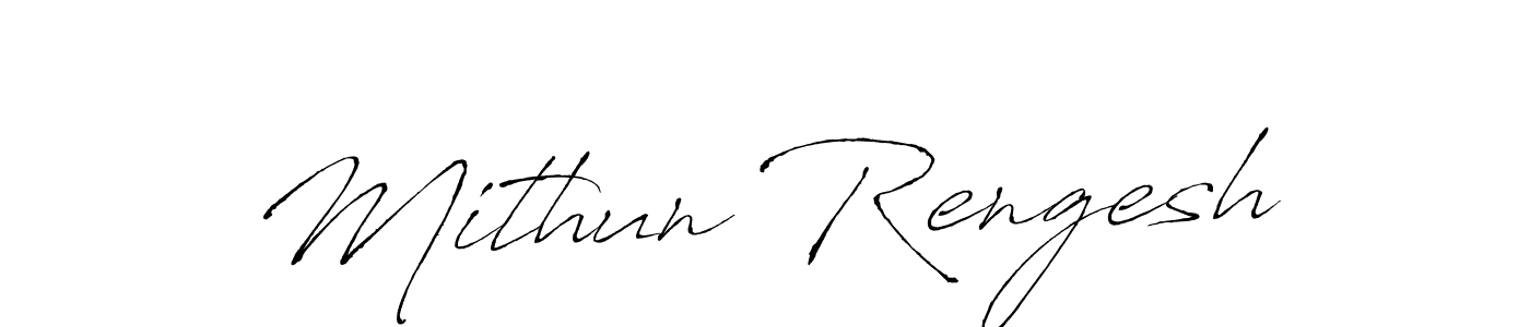 The best way (Antro_Vectra) to make a short signature is to pick only two or three words in your name. The name Mithun Rengesh include a total of six letters. For converting this name. Mithun Rengesh signature style 6 images and pictures png