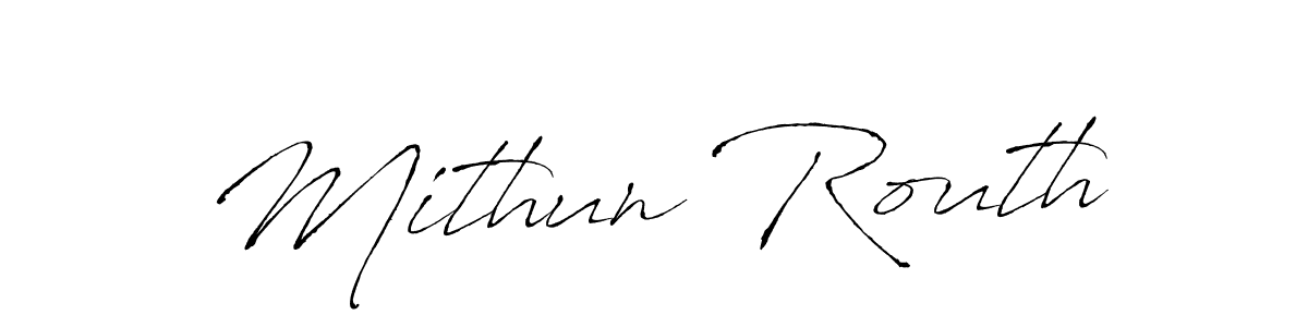 Create a beautiful signature design for name Mithun Routh. With this signature (Antro_Vectra) fonts, you can make a handwritten signature for free. Mithun Routh signature style 6 images and pictures png