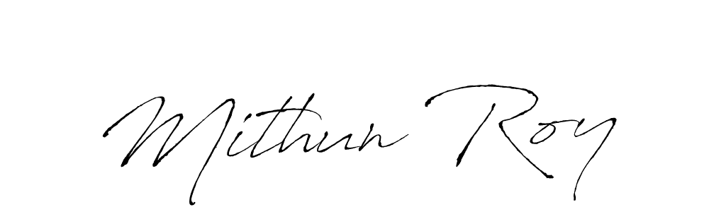 Design your own signature with our free online signature maker. With this signature software, you can create a handwritten (Antro_Vectra) signature for name Mithun Roy. Mithun Roy signature style 6 images and pictures png