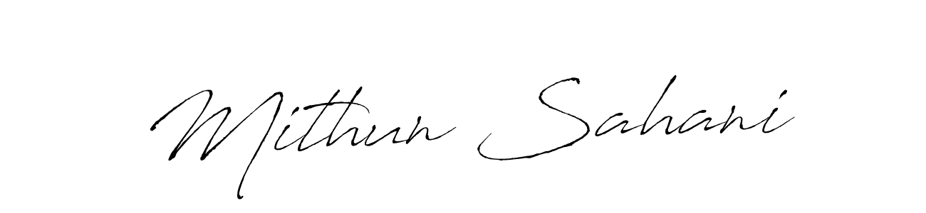 How to make Mithun Sahani signature? Antro_Vectra is a professional autograph style. Create handwritten signature for Mithun Sahani name. Mithun Sahani signature style 6 images and pictures png
