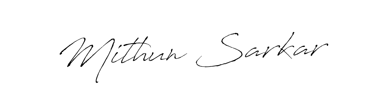 Make a beautiful signature design for name Mithun Sarkar. With this signature (Antro_Vectra) style, you can create a handwritten signature for free. Mithun Sarkar signature style 6 images and pictures png