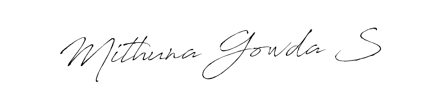 Make a beautiful signature design for name Mithuna Gowda S. Use this online signature maker to create a handwritten signature for free. Mithuna Gowda S signature style 6 images and pictures png