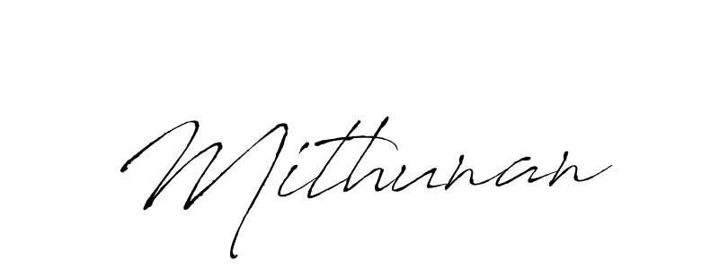 Make a beautiful signature design for name Mithunan. With this signature (Antro_Vectra) style, you can create a handwritten signature for free. Mithunan signature style 6 images and pictures png