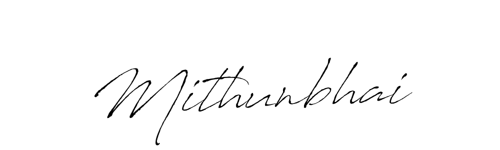 Make a beautiful signature design for name Mithunbhai. With this signature (Antro_Vectra) style, you can create a handwritten signature for free. Mithunbhai signature style 6 images and pictures png