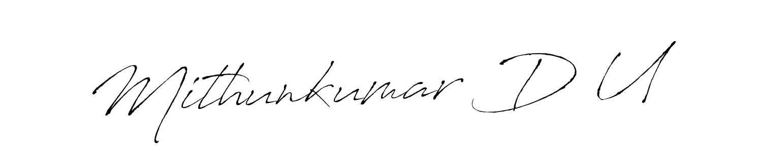 This is the best signature style for the Mithunkumar D U name. Also you like these signature font (Antro_Vectra). Mix name signature. Mithunkumar D U signature style 6 images and pictures png