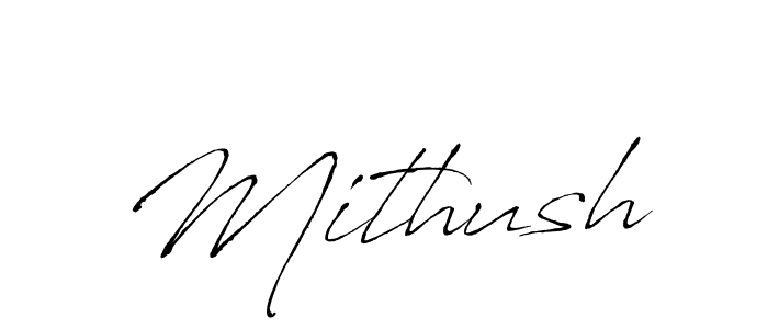 Design your own signature with our free online signature maker. With this signature software, you can create a handwritten (Antro_Vectra) signature for name Mithush. Mithush signature style 6 images and pictures png