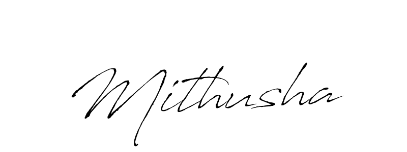 Make a beautiful signature design for name Mithusha. With this signature (Antro_Vectra) style, you can create a handwritten signature for free. Mithusha signature style 6 images and pictures png