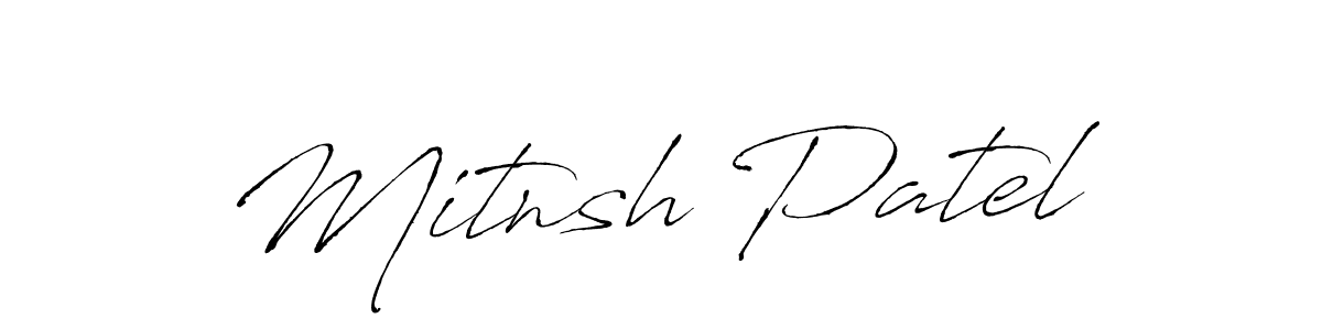 This is the best signature style for the Mitnsh Patel name. Also you like these signature font (Antro_Vectra). Mix name signature. Mitnsh Patel signature style 6 images and pictures png