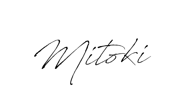 Use a signature maker to create a handwritten signature online. With this signature software, you can design (Antro_Vectra) your own signature for name Mitoki. Mitoki signature style 6 images and pictures png