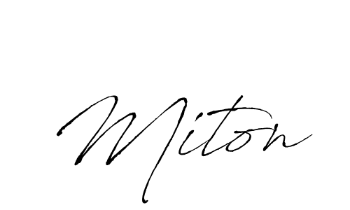 Also You can easily find your signature by using the search form. We will create Miton name handwritten signature images for you free of cost using Antro_Vectra sign style. Miton signature style 6 images and pictures png