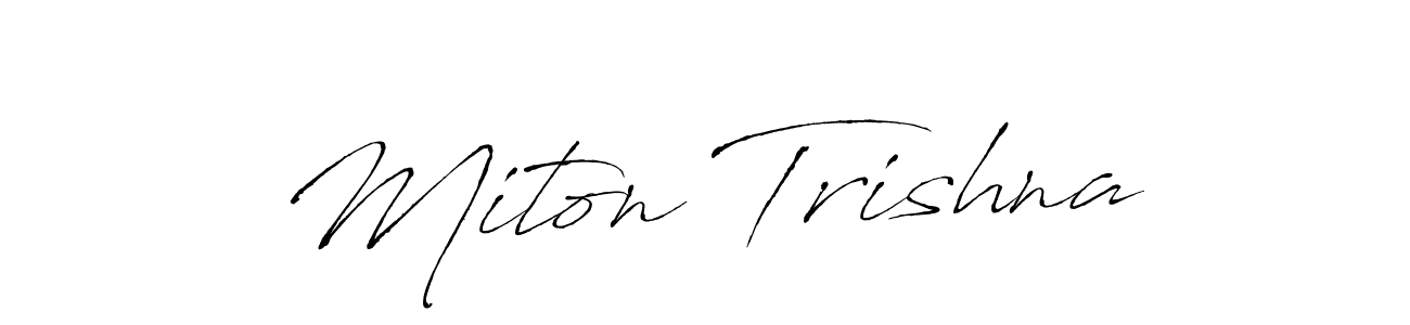 Make a short Miton Trishna signature style. Manage your documents anywhere anytime using Antro_Vectra. Create and add eSignatures, submit forms, share and send files easily. Miton Trishna signature style 6 images and pictures png