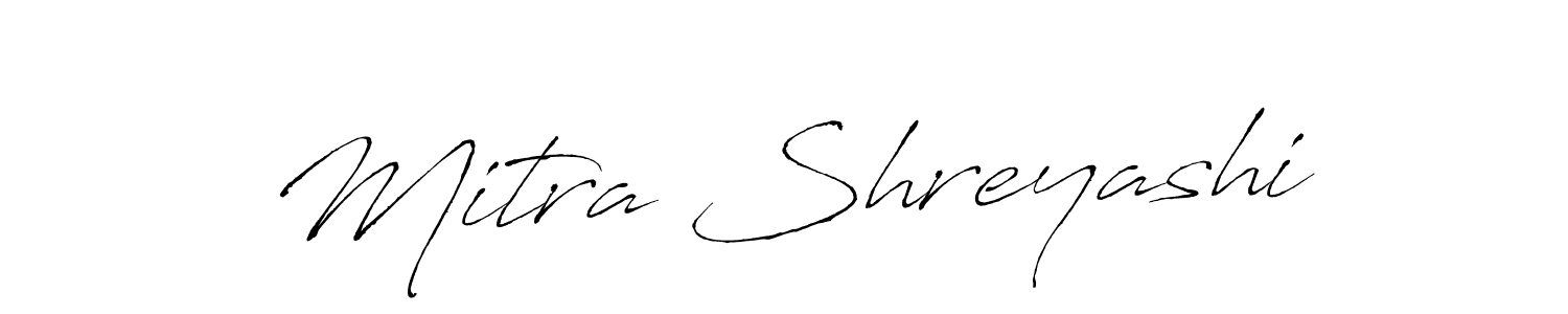 You should practise on your own different ways (Antro_Vectra) to write your name (Mitra Shreyashi) in signature. don't let someone else do it for you. Mitra Shreyashi signature style 6 images and pictures png
