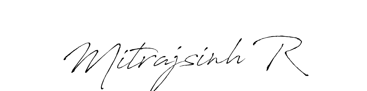 Make a beautiful signature design for name Mitrajsinh R. With this signature (Antro_Vectra) style, you can create a handwritten signature for free. Mitrajsinh R signature style 6 images and pictures png