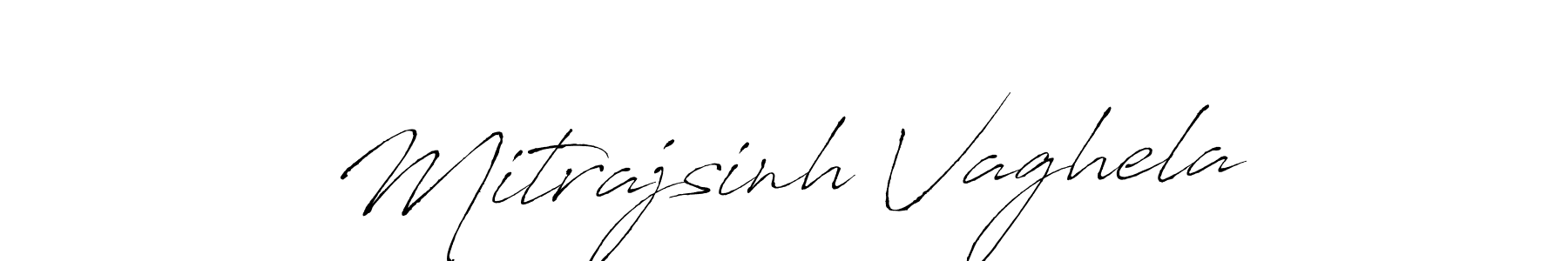 Design your own signature with our free online signature maker. With this signature software, you can create a handwritten (Antro_Vectra) signature for name Mitrajsinh Vaghela. Mitrajsinh Vaghela signature style 6 images and pictures png
