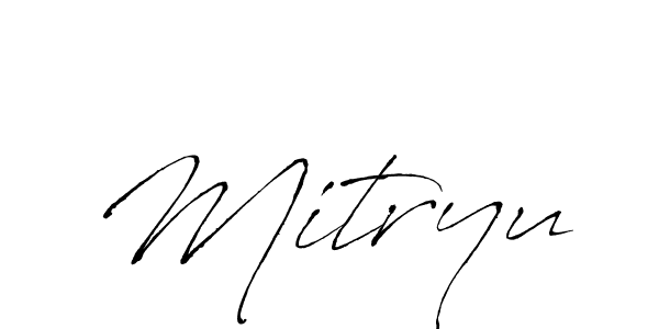Design your own signature with our free online signature maker. With this signature software, you can create a handwritten (Antro_Vectra) signature for name Mitryu. Mitryu signature style 6 images and pictures png