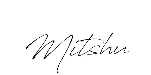 Design your own signature with our free online signature maker. With this signature software, you can create a handwritten (Antro_Vectra) signature for name Mitshu. Mitshu signature style 6 images and pictures png