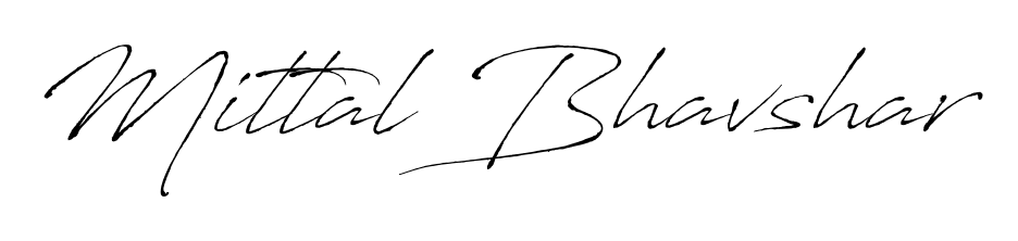 Practice writing Mittal Bhavshar with the flow of Antro_Vectra lettering. A fantastic source of inspiration for developing your personal signature style. Mittal Bhavshar signature style 6 images and pictures png