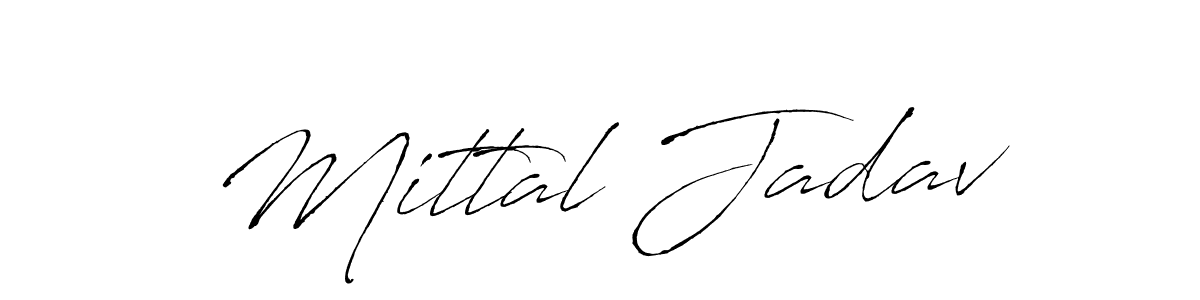 Use a signature maker to create a handwritten signature online. With this signature software, you can design (Antro_Vectra) your own signature for name Mittal Jadav. Mittal Jadav signature style 6 images and pictures png