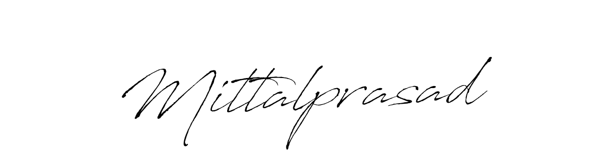 Create a beautiful signature design for name Mittalprasad. With this signature (Antro_Vectra) fonts, you can make a handwritten signature for free. Mittalprasad signature style 6 images and pictures png