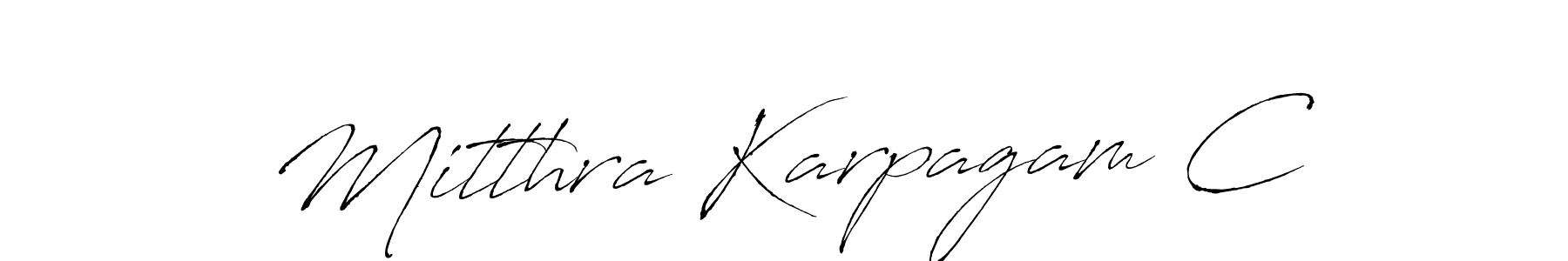 Mitthra Karpagam C stylish signature style. Best Handwritten Sign (Antro_Vectra) for my name. Handwritten Signature Collection Ideas for my name Mitthra Karpagam C. Mitthra Karpagam C signature style 6 images and pictures png