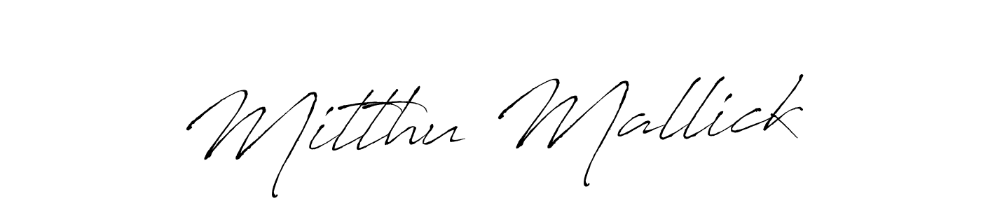 How to make Mitthu Mallick name signature. Use Antro_Vectra style for creating short signs online. This is the latest handwritten sign. Mitthu Mallick signature style 6 images and pictures png