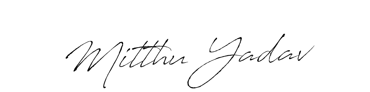Antro_Vectra is a professional signature style that is perfect for those who want to add a touch of class to their signature. It is also a great choice for those who want to make their signature more unique. Get Mitthu Yadav name to fancy signature for free. Mitthu Yadav signature style 6 images and pictures png