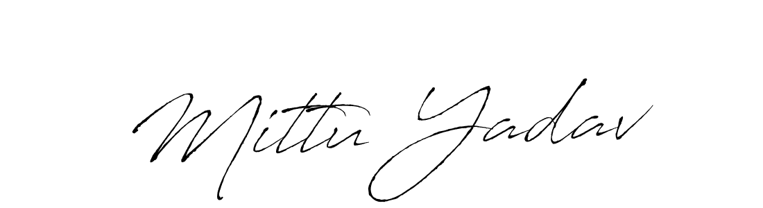 Design your own signature with our free online signature maker. With this signature software, you can create a handwritten (Antro_Vectra) signature for name Mittu Yadav. Mittu Yadav signature style 6 images and pictures png