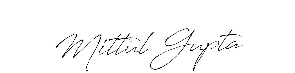 How to make Mittul Gupta signature? Antro_Vectra is a professional autograph style. Create handwritten signature for Mittul Gupta name. Mittul Gupta signature style 6 images and pictures png