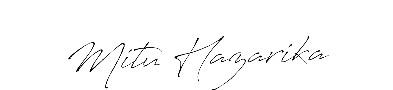 How to make Mitu Hazarika signature? Antro_Vectra is a professional autograph style. Create handwritten signature for Mitu Hazarika name. Mitu Hazarika signature style 6 images and pictures png