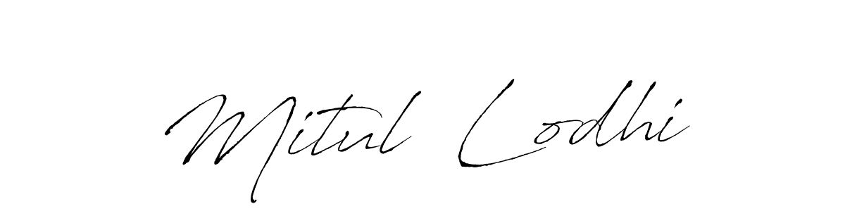 This is the best signature style for the Mitul  Lodhi name. Also you like these signature font (Antro_Vectra). Mix name signature. Mitul  Lodhi signature style 6 images and pictures png