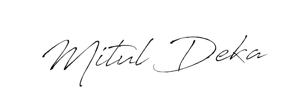 Design your own signature with our free online signature maker. With this signature software, you can create a handwritten (Antro_Vectra) signature for name Mitul Deka. Mitul Deka signature style 6 images and pictures png