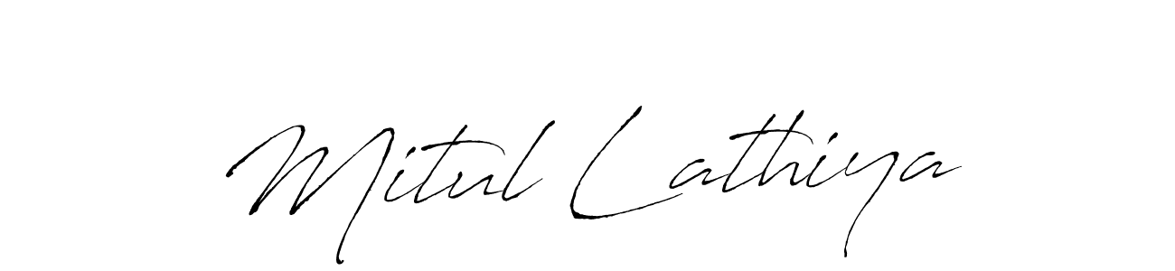 It looks lik you need a new signature style for name Mitul Lathiya. Design unique handwritten (Antro_Vectra) signature with our free signature maker in just a few clicks. Mitul Lathiya signature style 6 images and pictures png