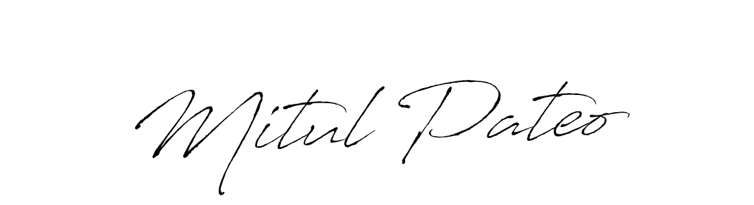 You can use this online signature creator to create a handwritten signature for the name Mitul Pateo. This is the best online autograph maker. Mitul Pateo signature style 6 images and pictures png