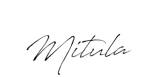 Use a signature maker to create a handwritten signature online. With this signature software, you can design (Antro_Vectra) your own signature for name Mitula. Mitula signature style 6 images and pictures png