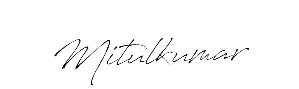 Make a beautiful signature design for name Mitulkumar. With this signature (Antro_Vectra) style, you can create a handwritten signature for free. Mitulkumar signature style 6 images and pictures png