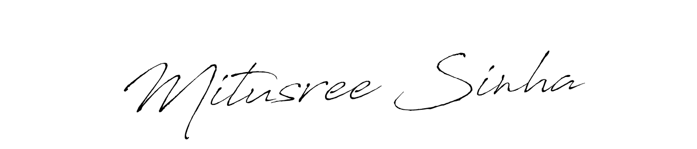 Create a beautiful signature design for name Mitusree Sinha. With this signature (Antro_Vectra) fonts, you can make a handwritten signature for free. Mitusree Sinha signature style 6 images and pictures png