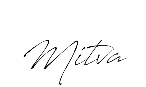 Use a signature maker to create a handwritten signature online. With this signature software, you can design (Antro_Vectra) your own signature for name Mitva. Mitva signature style 6 images and pictures png