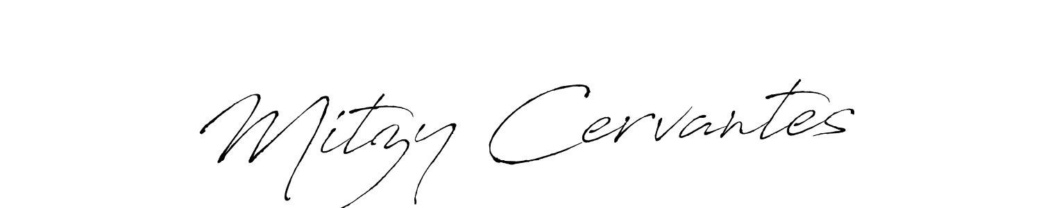 Mitzy Cervantes stylish signature style. Best Handwritten Sign (Antro_Vectra) for my name. Handwritten Signature Collection Ideas for my name Mitzy Cervantes. Mitzy Cervantes signature style 6 images and pictures png