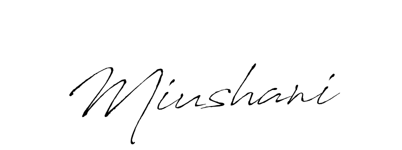 Miushani stylish signature style. Best Handwritten Sign (Antro_Vectra) for my name. Handwritten Signature Collection Ideas for my name Miushani. Miushani signature style 6 images and pictures png