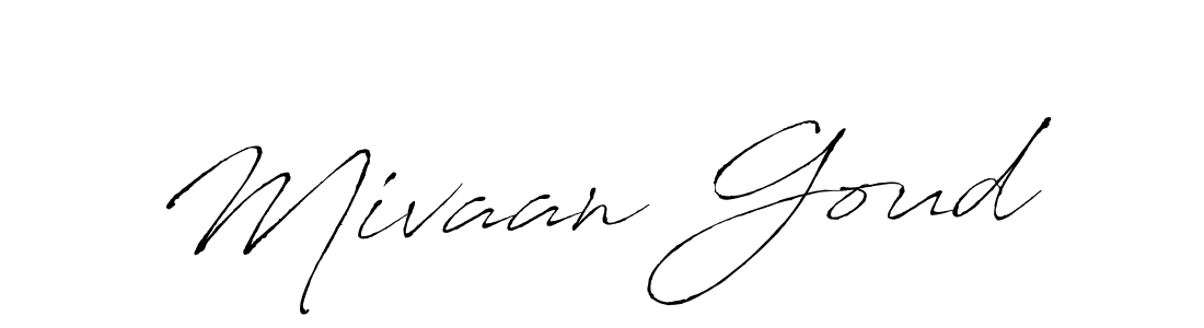 Make a beautiful signature design for name Mivaan Goud. With this signature (Antro_Vectra) style, you can create a handwritten signature for free. Mivaan Goud signature style 6 images and pictures png