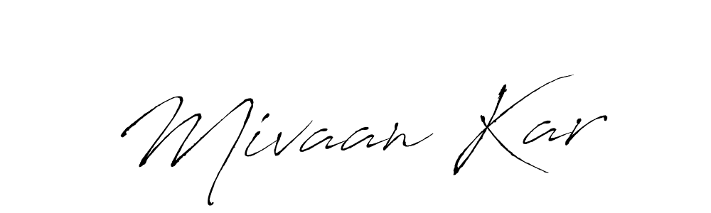 This is the best signature style for the Mivaan Kar name. Also you like these signature font (Antro_Vectra). Mix name signature. Mivaan Kar signature style 6 images and pictures png